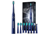 Electric Toothbrush for Adults with 8 𝐁𝐫𝐮𝐬𝐡 𝐇𝐞𝐚𝐝𝐬, Sonic Electric Toothbrush with 40000 VPM Deep Clean 5 Modes, Rechargeable Toothbrushes Fast Charge 4 Hours Last 30 Days 8605e3-4f