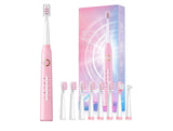 Electric Toothbrush for Adults with 8 𝐁𝐫𝐮𝐬𝐡 𝐇𝐞𝐚𝐝𝐬, Sonic Electric Toothbrush with 40000 VPM Deep Clean 5 Modes, Rechargeable Toothbrushes Fast Charge 4 Hours Last 30 Days 8605e3-4f