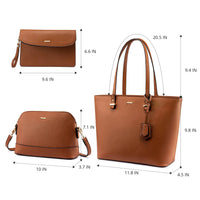 Free sample LOVEVOOK hot sale factory women leather tote bag high quality summer 3 pieces ladies purses and handbags women bags-2