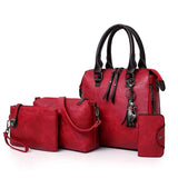 Hot Selling Luxury Women Bag Handbags PU Leather Handbag Lady 4 Pieces One Set Shoulder Bags Designer Tote Bag-1