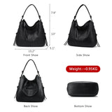 Fashion Top Seller Realer Purse Wholesale Custom Vintage Leather Tote Crossbody Hobo Ladies Hand Bag set Shoulder Women Handbags-3