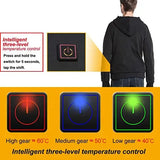 Sidiou Group Casual Heated Jacket For Men USB Heated Clothing Rechargeable Zipper Sweatshirt Heated Hoodie-3