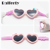 Ralferty Flexible Kids Sunglasses Girl's Glasses Polarzied Anti UV Shades for Baby Heart Shaped Sun Glasses Oculos infantil InSpaceX Fashion