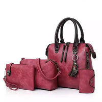 Hot Selling Luxury Women Bag Handbags PU Leather Handbag Lady 4 Pieces One Set Shoulder Bags Designer Tote Bag-9