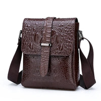 Wholesale leather men's crocodile leather shoulder bag 2021 new chest bags-2