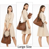 Fashion Top Seller Realer Purse Wholesale Custom Vintage Leather Tote Crossbody Hobo Ladies Hand Bag set Shoulder Women Handbags-4