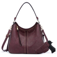 Fashion Top Seller Realer Purse Wholesale Custom Vintage Leather Tote Crossbody Hobo Ladies Hand Bag set Shoulder Women Handbags-65