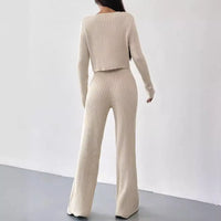 Women's Clothing Straight-leg Pants V-neck Washing And Drying Suit InSpaceX Fashion