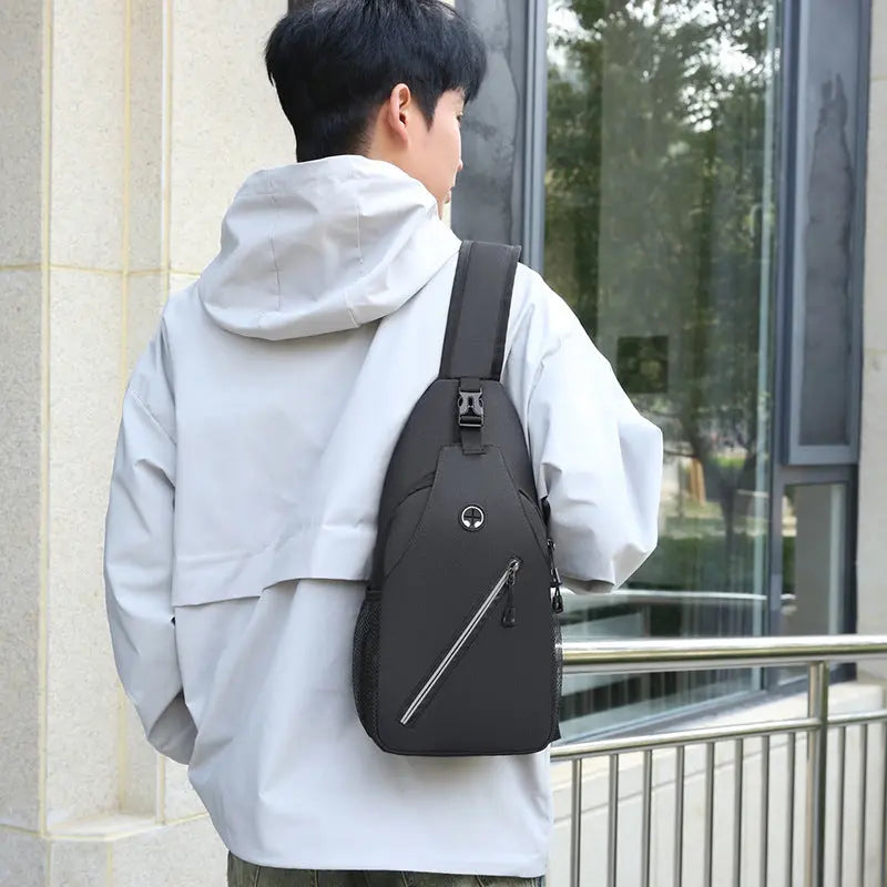 New Multifunctional Men's Shoulder Crossbody Bag Male Hard-Wearing Canvas Shoulder Messenger Bags Chest Bag InSpaceX Fashion