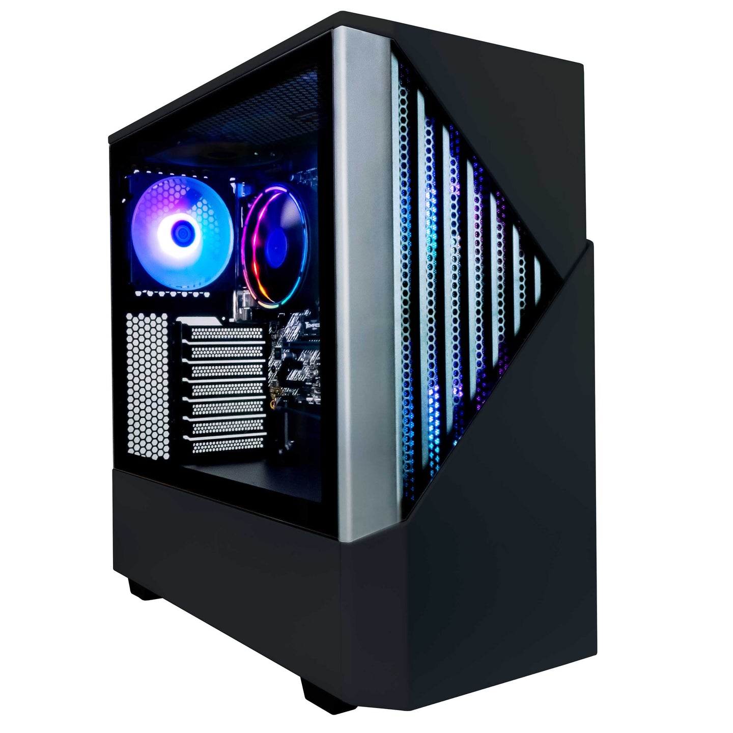 B450M Dark Castle Desktop Computer, AMD Ryzen 7 Gen 5, 16GB, +1TB HD 1TB SSD