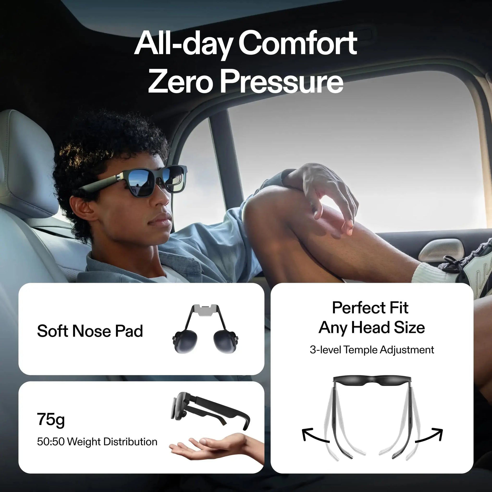 XREAL Air 2 Pro AR Glasses|46° FOV, 130" 120Hz HD Display, True Colors, Cinematic Sound, All-Day Comfort.