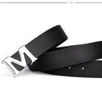 Maikun Men’s Leather Belts Removable Letter M Plate Buckle High AliExpress