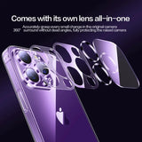 SmartDevil TPU Phone Case for iPhone 14 Plus Pro Max Shockproof Clear Case Phone Protective Case With tempered glass screensaver InSpaceX Fashion