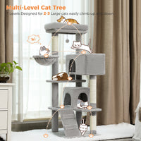 Multi-Level Luxury  Cat Tree Tower with Cat Condo Cozy Perches Pet Play House Scratching Post Stable Cat Tower with Hanging Ball InSpaceX Fashion