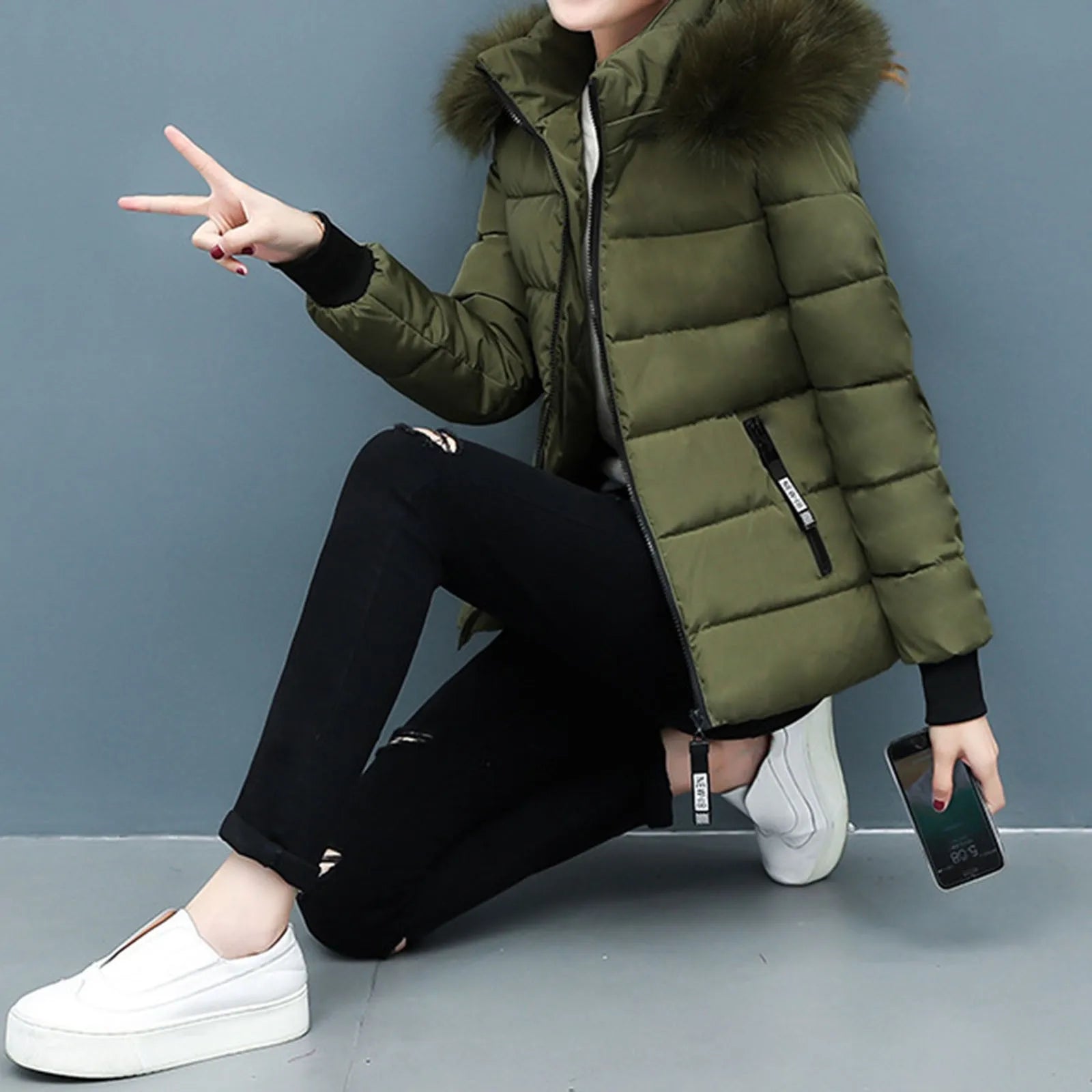 New Down Jacket Women's Parkas Classic Short Overcoat Warm Hooded AliExpress