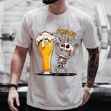 Summer Hot Sale Beer T-Shirts Funny 3D Skull Print T Shirt For Men AliExpress