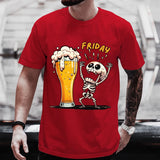 Summer Hot Sale Beer T-Shirts Funny 3D Skull Print T Shirt For Men AliExpress