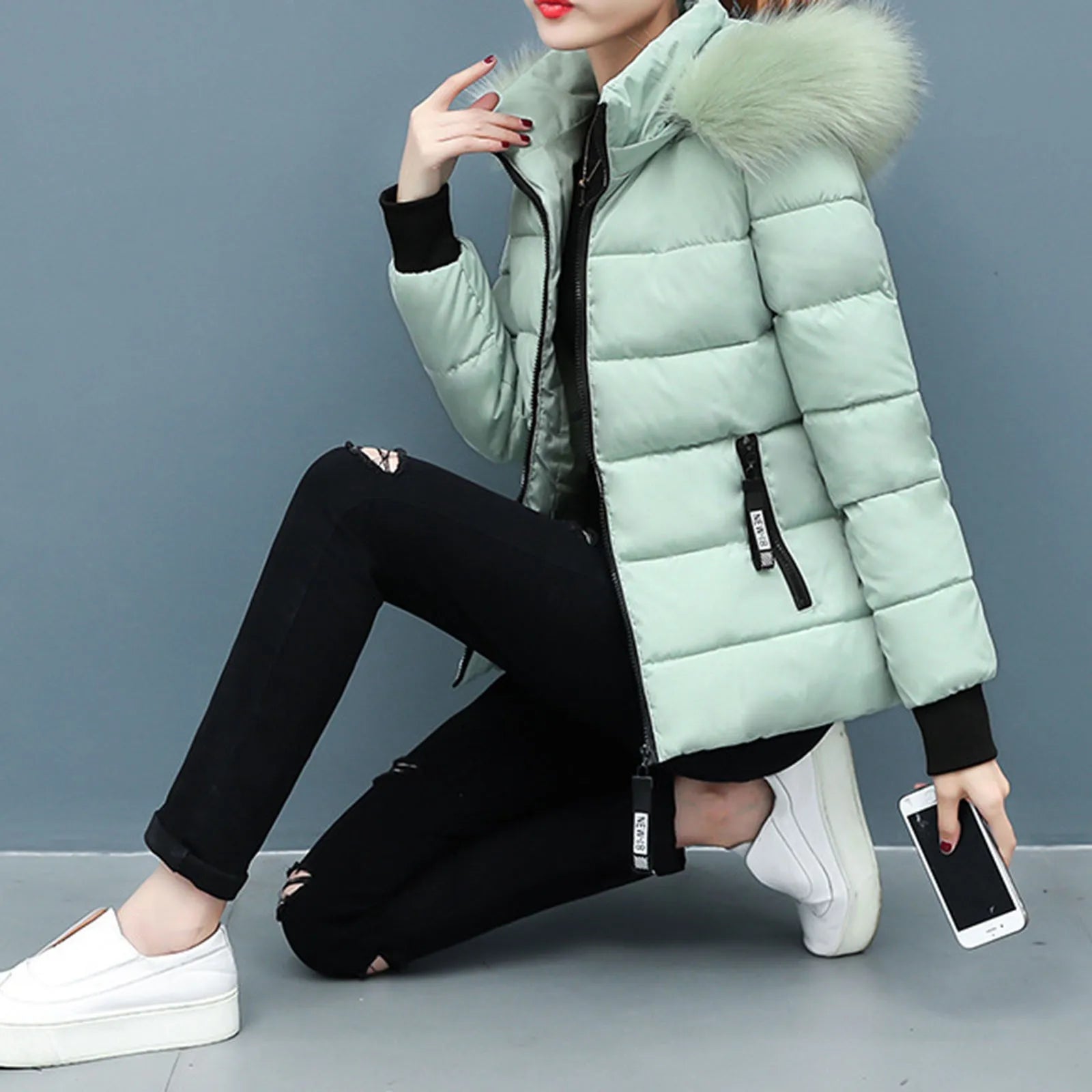 New Down Jacket Women's Parkas Classic Short Overcoat Warm Hooded AliExpress