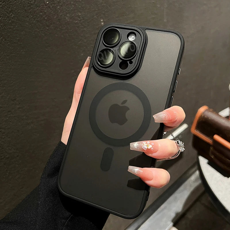 Luxury Matte Armor For Magsafe Magnetic Wireless Charging Case For