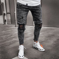 2022 European American New Black Men's Jeans Blue Straight Loose AliExpress