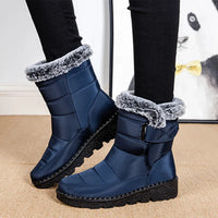 Waterproof Winter Boots for Women 2023 New Faux Fur Long Plush Snow Boots Woman Platform Shoes Warm Cotton Couples Ankle Boots AliExpress