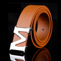 Maikun Men’s Leather Belts Removable Letter M Plate Buckle High AliExpress