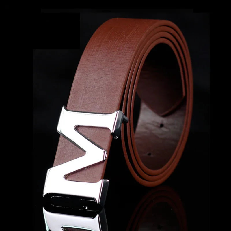 Maikun Men’s Leather Belts Removable Letter M Plate Buckle High AliExpress