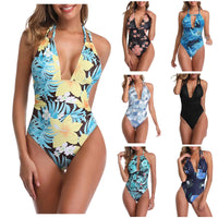 Women Swimsuit floral Printed One Piece Swimwear Sexy Backless V Neck Summer Beach Wear Slimming Bathing Suit купальник женский InSpaceX Fashion