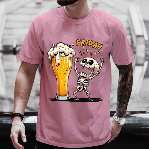 Summer Hot Sale Beer T-Shirts Funny 3D Skull Print T Shirt For Men AliExpress