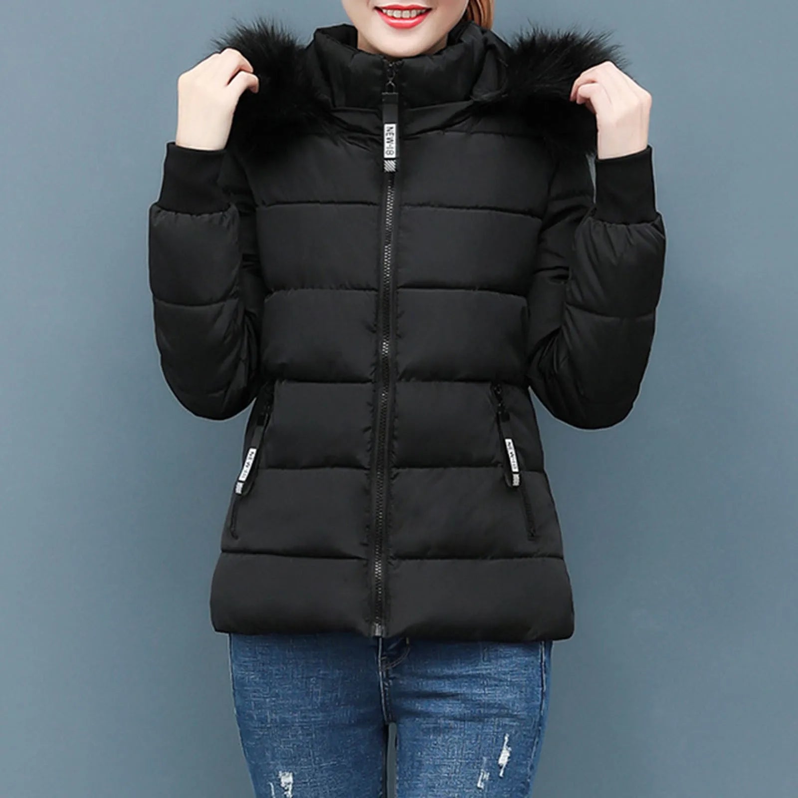 New Down Jacket Women's Parkas Classic Short Overcoat Warm Hooded AliExpress