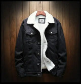 Men Light Blue Winter Jean Jackets Outerwear Warm Denim Coats New Men InSpaceX Fashion