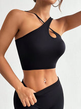 Crisscross Cutout Crop Active Tank Trendsi