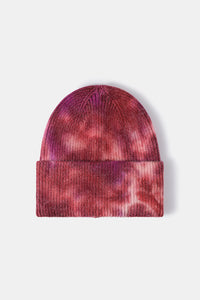 Tie-Dye Cuffed Rib-Knit Beanie Hat Trendsi