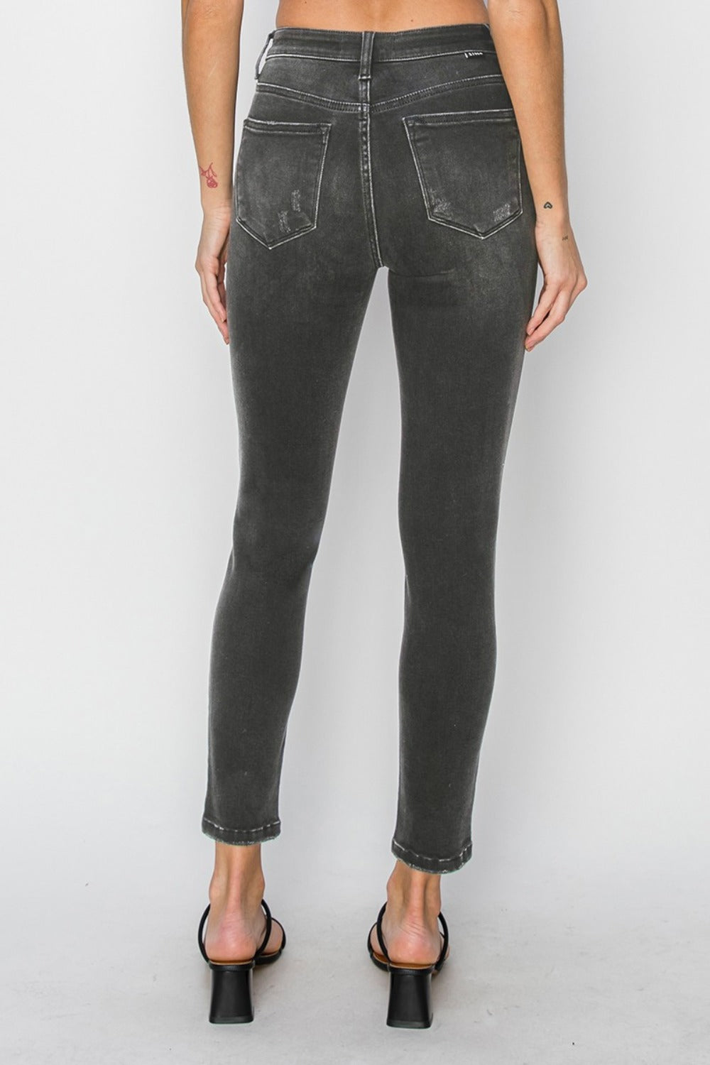 RISEN Full Size High Rise Ankle Skinny Jeans Trendsi