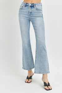 RISEN Full Size High Rise Ankle Flare Jeans Trendsi