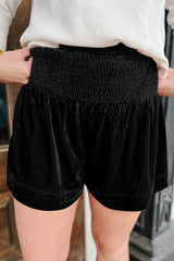 Smocked High Waist Shorts Trendsi