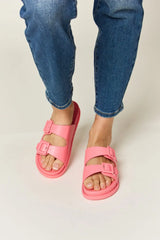 Legend Double Buckle Open Toe Sandals Trendsi