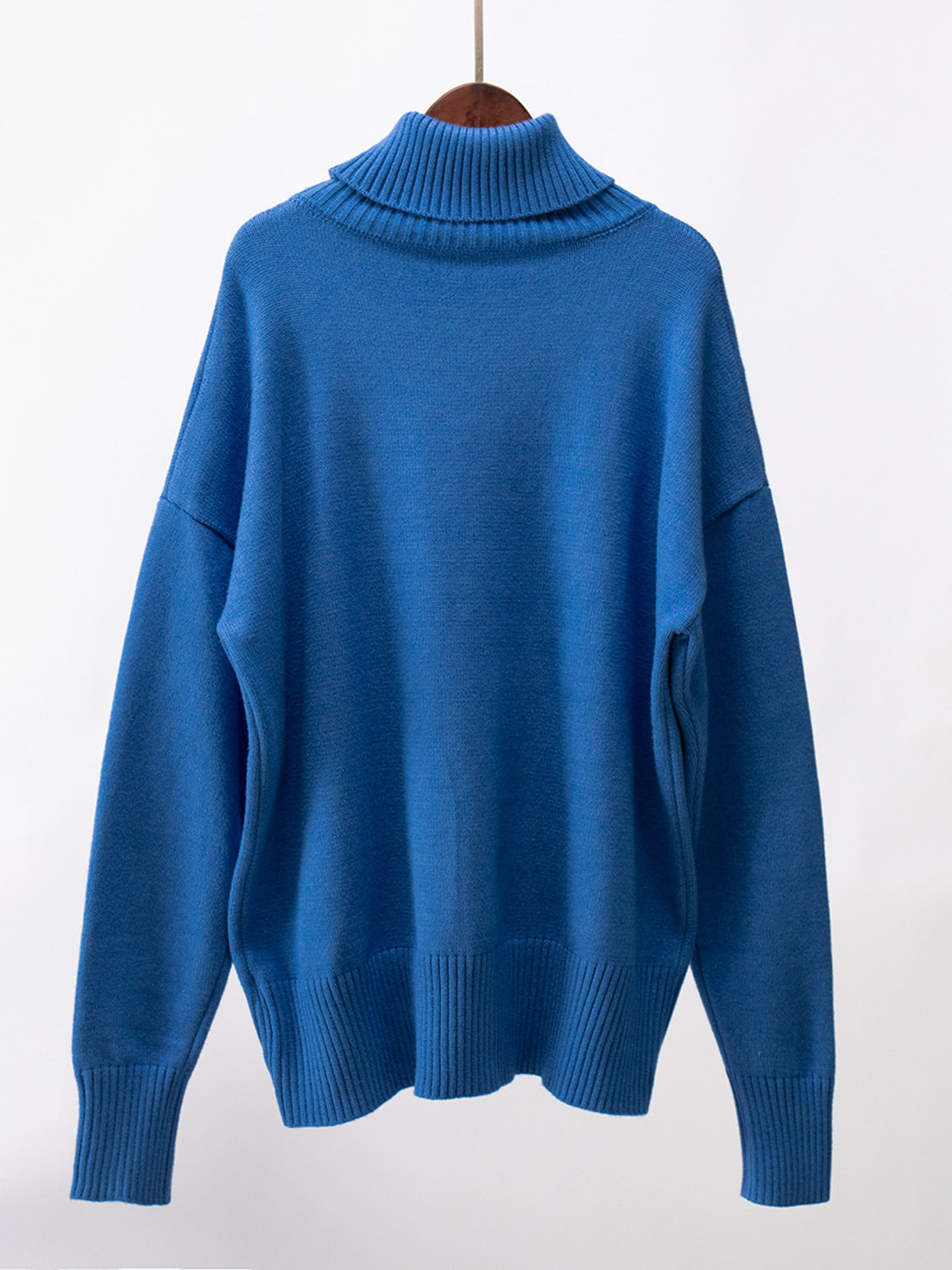 Turtleneck Long Sleeve Sweater Trendsi