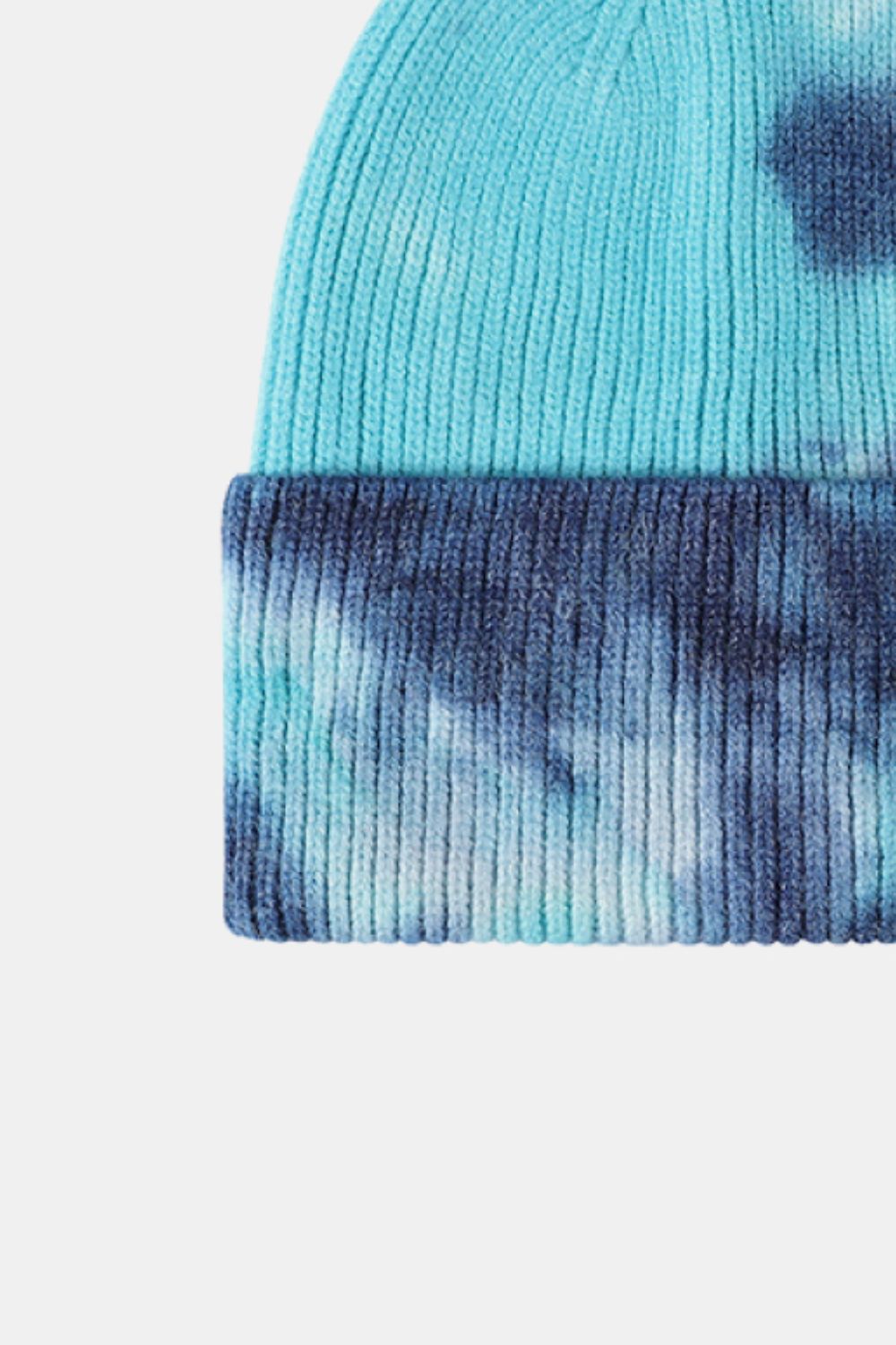 Tie-Dye Cuffed Rib-Knit Beanie Hat Trendsi