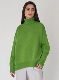 Turtleneck Long Sleeve Sweater Trendsi