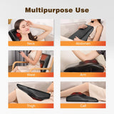 Back Massager with Heat, Massagers for Neck and Back, 3D Kneading Massage Pillow for Shoulder, Leg Muscle Pain Relief, Gifts for Mom Dad