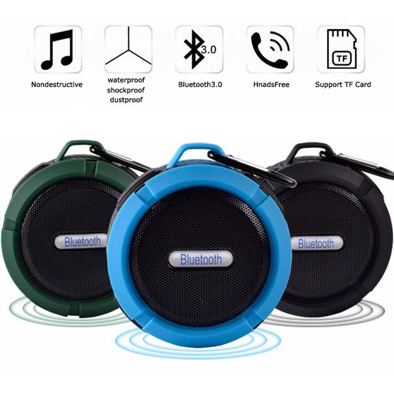 Mini Portable Waterproof Bluetooth Speaker with Suction Cup Teal Simba