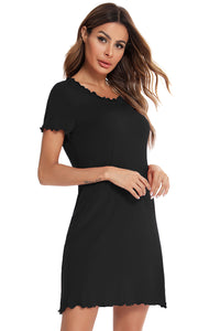 Round Neck Short Sleeve Lounge Dress Trendsi