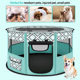 Large Dog Playpen, 44" Diameter 24" Height Pet Playpen, Heavy Duty Portable Exercise Pen Tent for Dog, Cat, Rabbit, Foldable Indoor Outdoor Travel Use, Come with Carrying Case