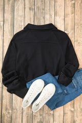 Half Zip Long Sleeve Sweatshirt Trendsi