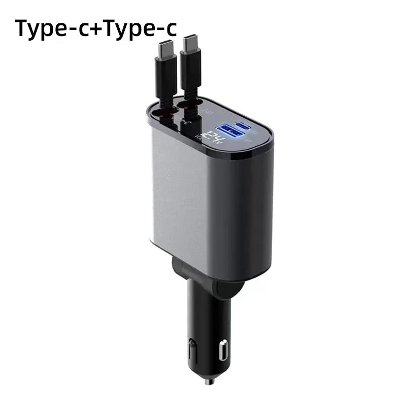 Car Charger 100W Super Fast Charging Car Cigarette Lighter USB-C Adapter InSpaceX Fashion