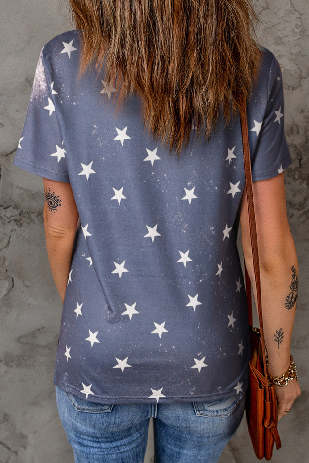 AMERICA Round Neck Short Sleeve T-Shirt Trendsi