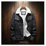 Men Light Blue Winter Jean Jackets Outerwear Warm Denim Coats New Men InSpaceX Fashion