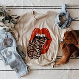 Leopard Rocker Graphic Tee Shirt-0