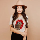 Leopard Rocker Graphic Tee Shirt-1